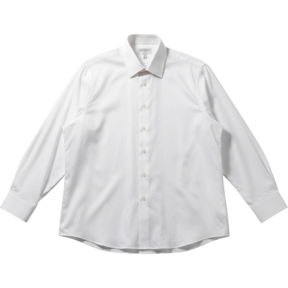 Van Heusen Dress Shirt Mens 18 34/35 White Solid Regular Fit Wrinkle Free